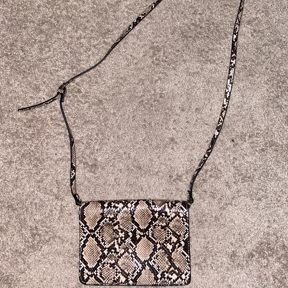 Snakeskin crossbody bag